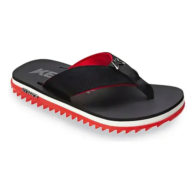 Chinelo Dedo Kenner Kivah Line Preto e Laranja Masculino