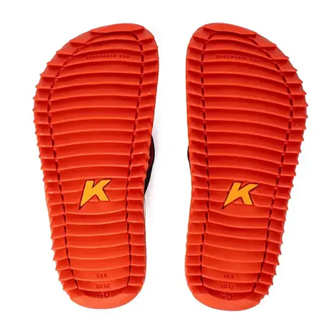 Chinelo Dedo Kenner Kivah Line Preto e Laranja Masculino