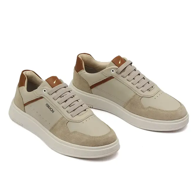 Tênis Casual Sola Caixa Ferracini Logan Cinza Claro Masculino