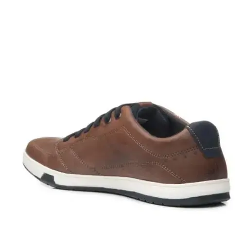 Sapatênis Casual Pegada Marrom e Azul Masculino