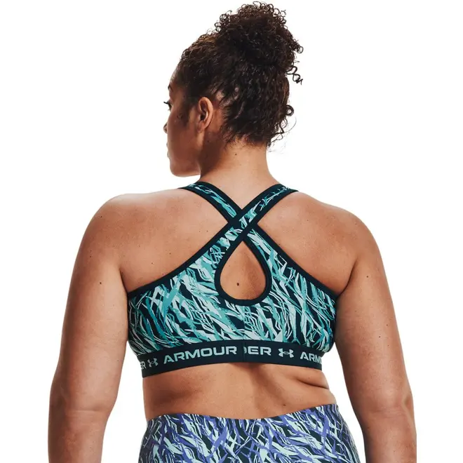 Top de Treino Plus Size Feminino Under Armour Crossback Mid Print