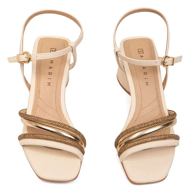 Sandália Salto Ramarim Coconut Feminina