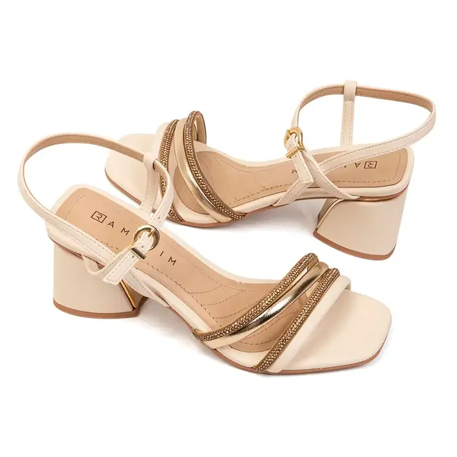 Sandália Salto Ramarim Coconut Feminina
