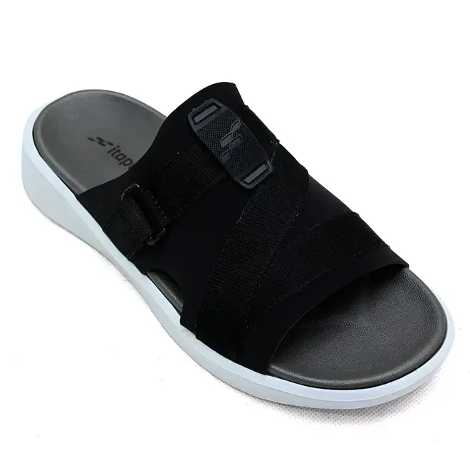 Chinelo Slide Itapuã Preto e Branco Masculino