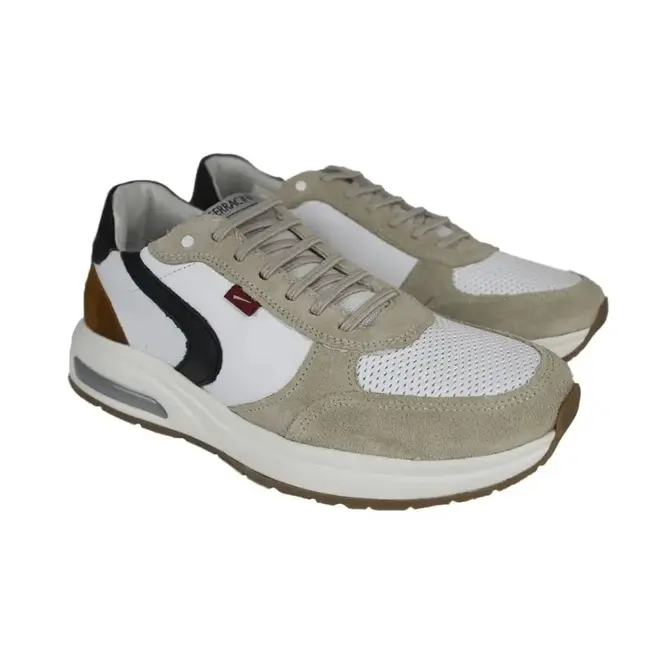 Tênis Casual Sola Caixa Ferracini Vyper Branco e Areia Masculino