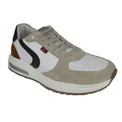 Tênis Casual Sola Caixa Ferracini Vyper Branco e Areia Masculino