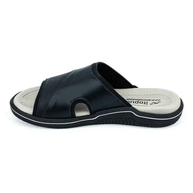 Chinelo Slide Itapuã Preto e Cinza Masculino