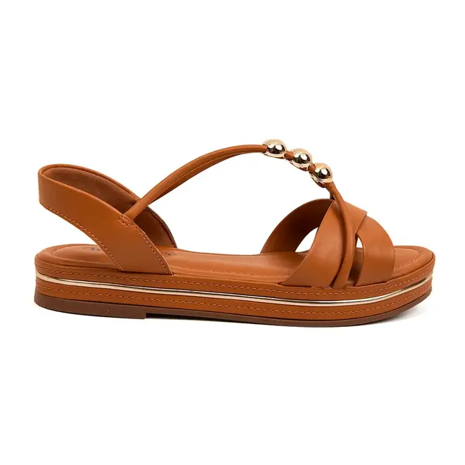Rasteira Flatform Bebecê Mel Feminina