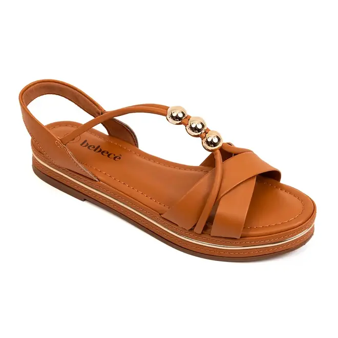 Rasteira Flatform Bebecê Mel Feminina