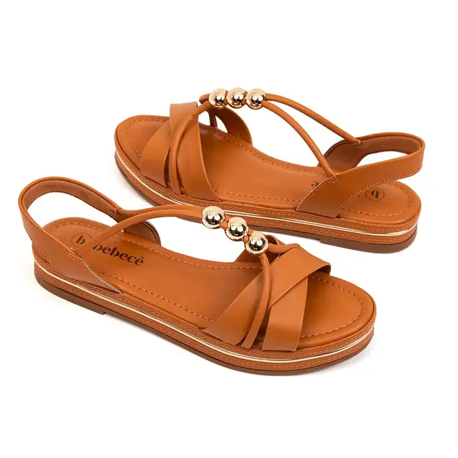 Rasteira Flatform Bebecê Mel Feminina