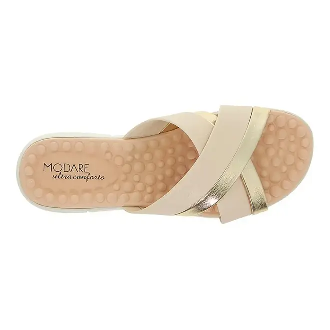 Tamanco Anabela Modare Creme Feminino