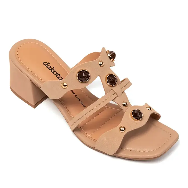 Tamanco Salto Dakota Capuccino Feminino