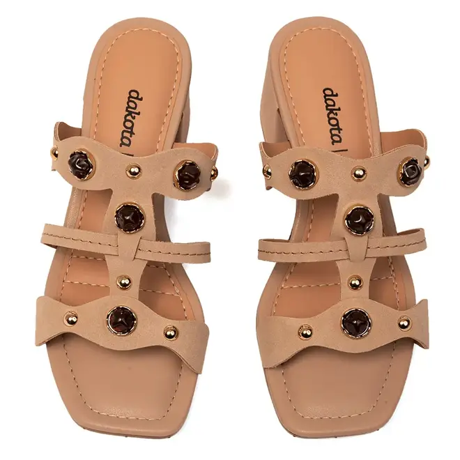 Tamanco Salto Dakota Capuccino Feminino