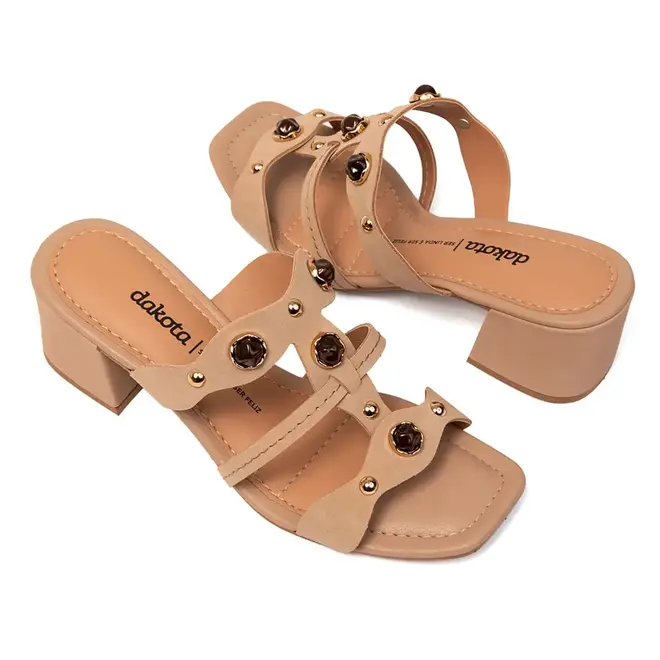 Tamanco Salto Dakota Capuccino Feminino