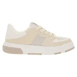 Tênis Casual Sola Caixa Vizzano Branco e Bege Feminino
