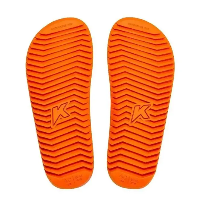Chinelo Dedo Kenner NK6 Pro Preto e Laranja Masculino