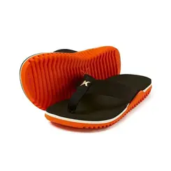 Chinelo Dedo Kenner NK6 Pro Preto e Laranja Masculino