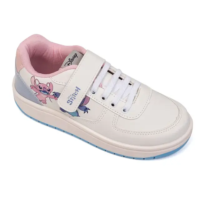 Tênis Disney Stitch Branco e Rosa Menina
