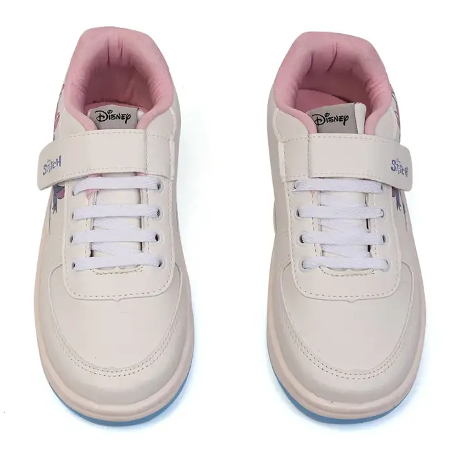Tênis Disney Stitch Branco e Rosa Menina