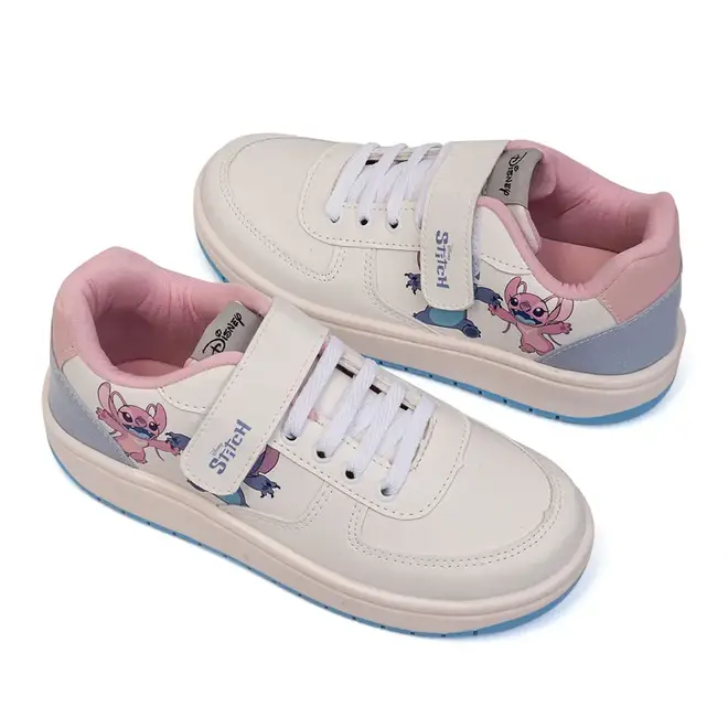 Tênis Disney Stitch Branco e Rosa Menina