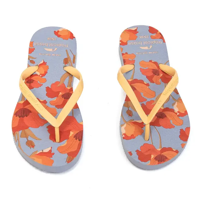 Chinelo Dedo Tropical Brasil Cream Feminino
