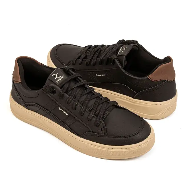 Tênis Casual Sola Caixa Strike Lands Preto Masculino
