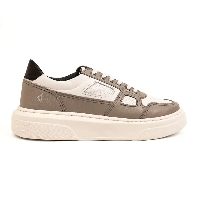 Tênis Casual Sola Caixa Crato Cinza e Branco Masculino