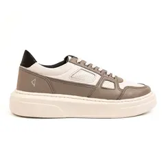Tênis Casual Sola Caixa Crato Cinza e Branco Masculino