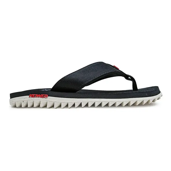 Chinelo Dedo Kenner Kivah Vasco Preto e Branco Masculino