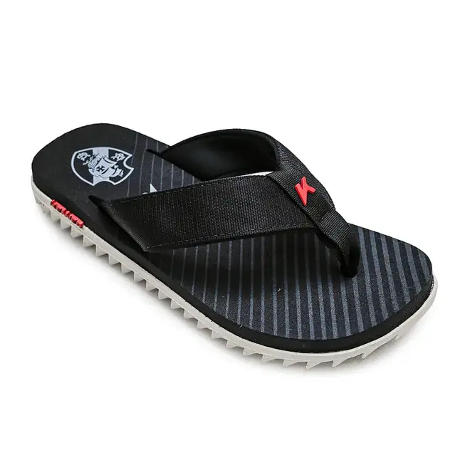 Chinelo Dedo Kenner Kivah Vasco Preto e Branco Masculino