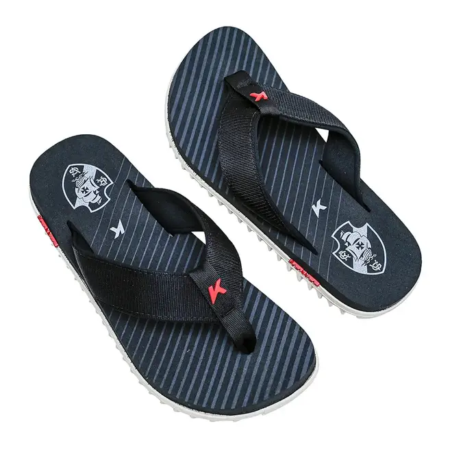 Chinelo Dedo Kenner Kivah Vasco Preto e Branco Masculino