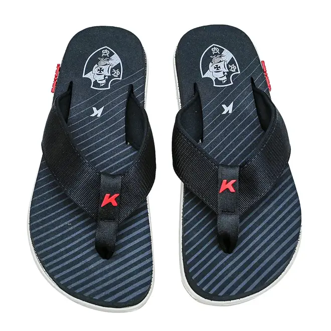 Chinelo Dedo Kenner Kivah Vasco Preto e Branco Masculino