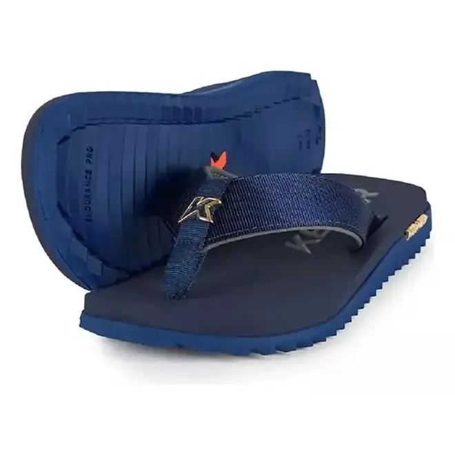 Chinelo Dedo Kenner Kivah Preto e Azul Masculino