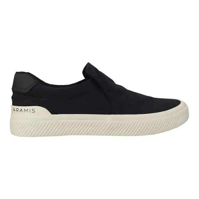 Tênis Casual Slip On Aramis Vulcan Preto e Branco Masculino