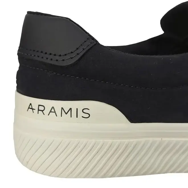 Tênis Casual Slip On Aramis Vulcan Preto e Branco Masculino