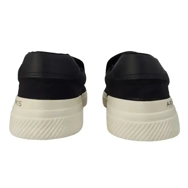 Tênis Casual Slip On Aramis Vulcan Preto e Branco Masculino