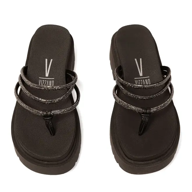Papete Rasteira Vizzano Preto Feminina
