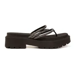Papete Rasteira Vizzano Preto Feminina