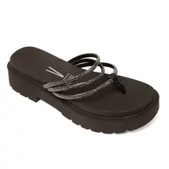 Papete Rasteira Vizzano Preto Feminina