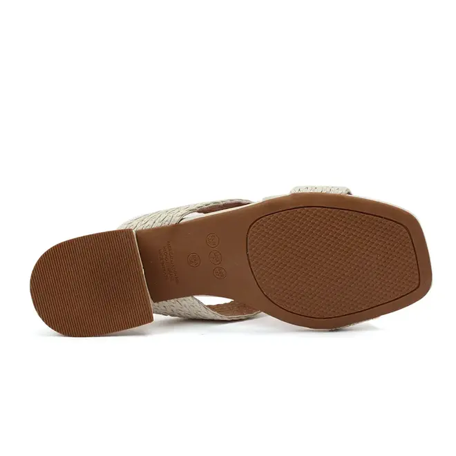 Tamanco Salto Valentina Off White Feminino