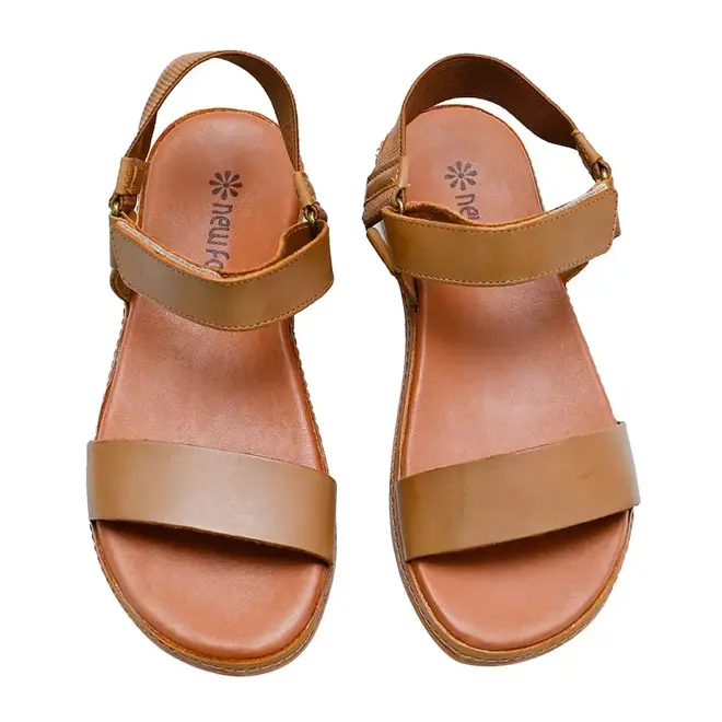 Sandália Flats New Face Âmbar e Caramelo Feminina
