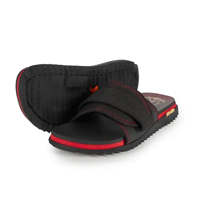 Chinelo Slide Kenner Kivah Slide Preto e Vermelho Masculino