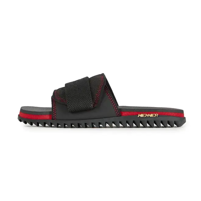 Chinelo Slide Kenner Kivah Slide Preto e Vermelho Masculino
