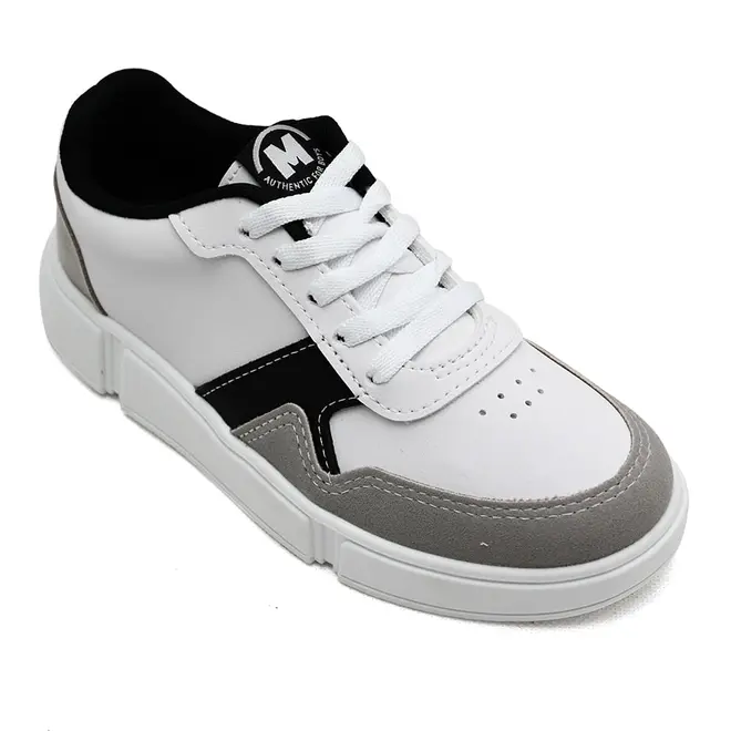 Tênis Casual Molekinho Branco e Preto Juvenil Masculino