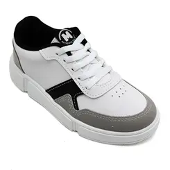 Tênis Casual Molekinho Branco e Preto Juvenil Masculino