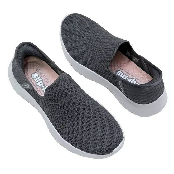 Tênis Esportivo Skechers Go Walk Flex Sunset Cinza Feminino