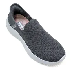 Tênis Esportivo Skechers Go Walk Flex Sunset Cinza Feminino