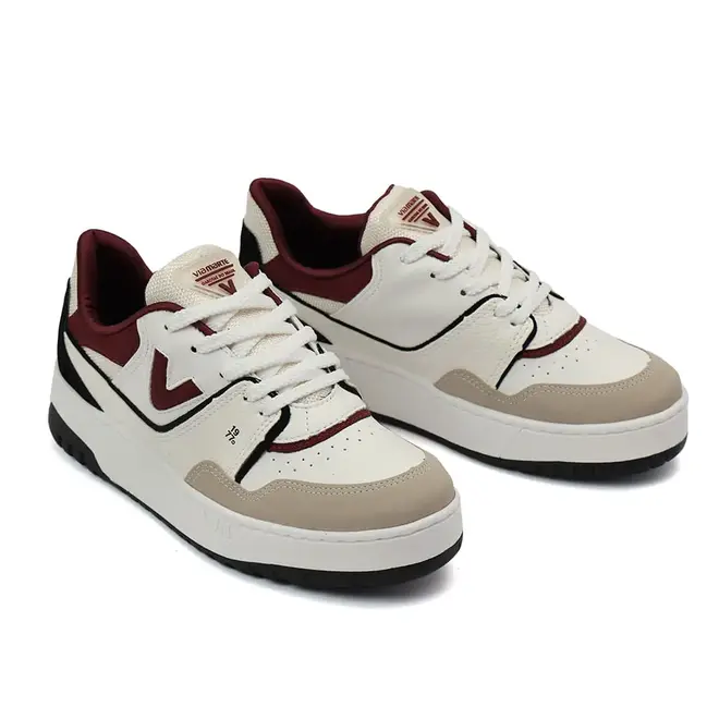 Tênis Casual Sola Caixa Via Marte Branco e Preto Feminino