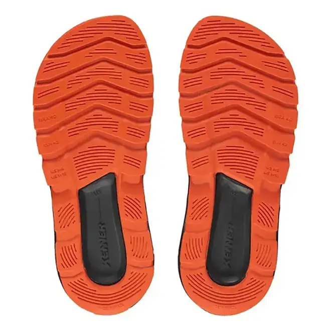 Chinelo Dedo Kenner Orak Preto e Laranja Masculino