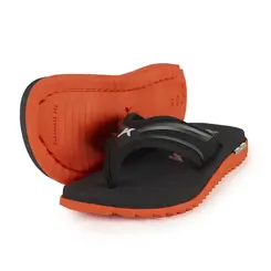 Chinelo Dedo Kenner Kivah New Force Preto e Laranja Masculino